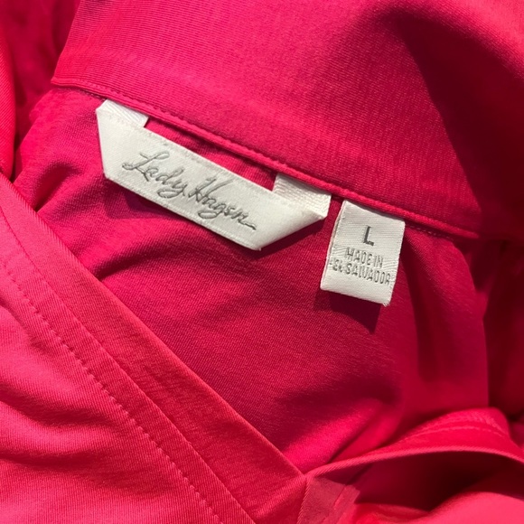 Lady Hagen Pink Fitted Polo Tank Top - Picture 3 of 3